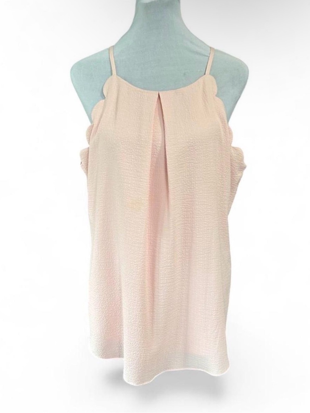 BCX Pale Pink Scallop-Edge Camisole